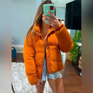 Vici orange puffer jacket